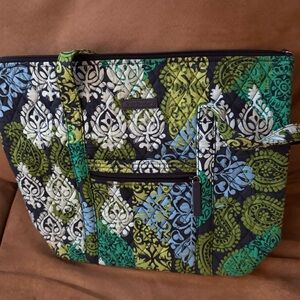 Vera Bradley Black, Green, and Blue Tote Bag